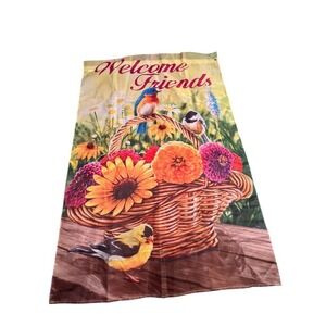 Carson Welcome Friends Garden Flag 10x15" Double-Sided Multicolor‎